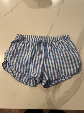LAKE Pajamas Blue and White Striped Women’s Boxer Shorts